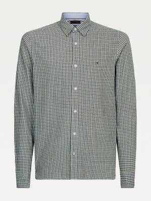 Tommy Hilfiger Micro Check Slim Fit Overhemd Heren Groen | TH769KNP