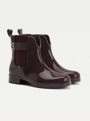 Tommy Hilfiger Monogram Ankle Rainboots Laarzen Dames Rood | TH752LAJ