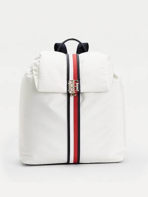 Tommy Hilfiger Monogram Backpack Tassen Dames Wit | TH748GTH