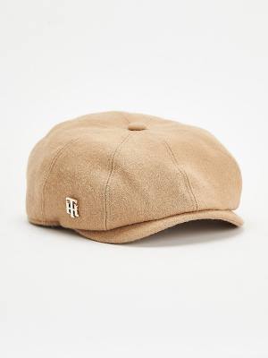 Tommy Hilfiger Monogram Newsboy Cap Hoeden Dames Beige | TH938BOZ