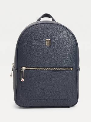 Tommy Hilfiger Monogram Plaque Backpack Tassen Dames Blauw | TH691SVH