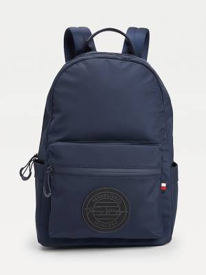 Tommy Hilfiger Monogram Print Backpack Tassen Heren Blauw | TH913UMP