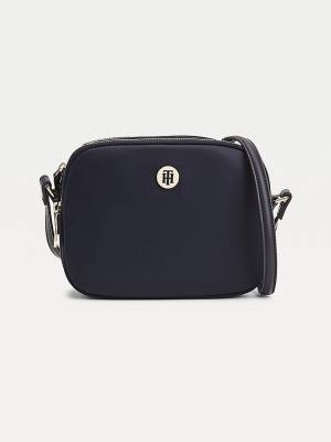 Tommy Hilfiger Monogram Recycled Crossover Tassen Dames Blauw | TH547KAO