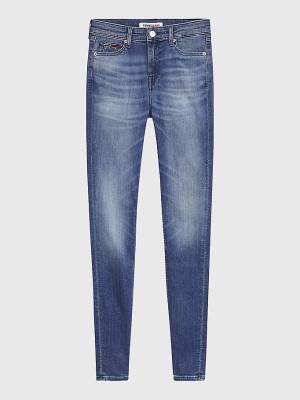 Tommy Hilfiger Nora Mid Rise Skinny Faded Jeans Dames Denim | TH091RKY