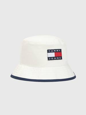 Tommy Hilfiger Organic Katoenen Bucket Hoeden Dames Wit | TH243PWI