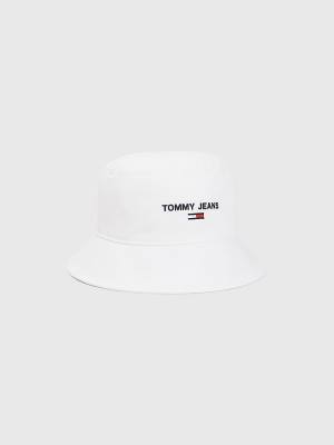 Tommy Hilfiger Organic Katoenen Bucket Hoeden Heren Wit | TH619OQI