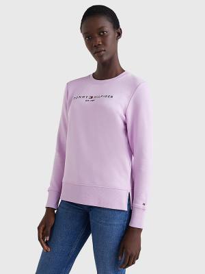 Tommy Hilfiger Organic Katoenen Crew Neck Sweatshirts Dames Paars | TH240EHP