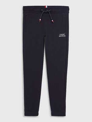 Tommy Hilfiger Organic Katoenen Cuffed Joggers Broek Jongens Blauw | TH293QYJ