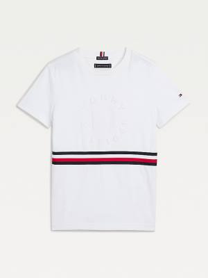 Tommy Hilfiger Organic Katoenen Embossed Logo T-shirts Jongens Wit | TH421XOL