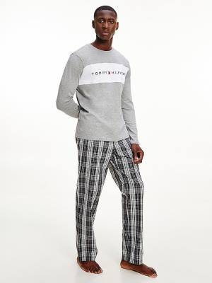 Tommy Hilfiger Organic Katoenen Long Sleeve Pyjamas Heren Grijs | TH157SEB