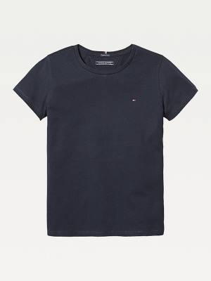 Tommy Hilfiger Organic Katoenen T-shirts Meisjes Blauw | TH723HOS