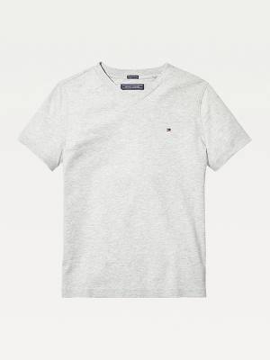 Tommy Hilfiger Organic Katoenen V-Neck T-shirts Jongens Grijs | TH357FZX