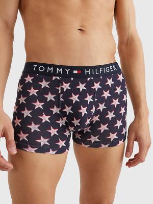 Tommy Hilfiger Original All-Over Print Trunks Ondergoed Heren Beige | TH374JMB