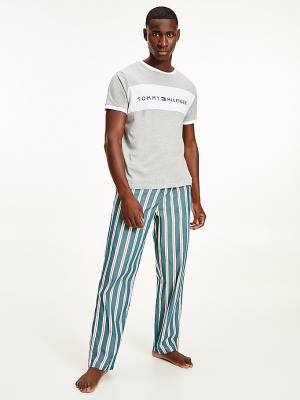 Tommy Hilfiger Original Colour-Blocked Logo Pyjamas Heren Grijs | TH263CAX