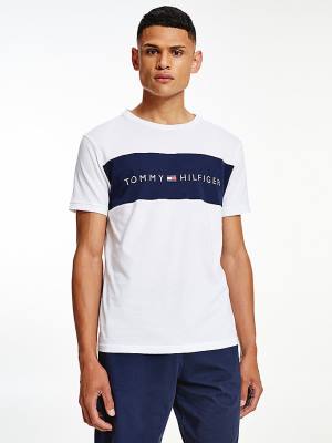 Tommy Hilfiger Original Colour-Blocked Logo Pyjamas Heren Wit | TH380LMR