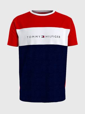 Tommy Hilfiger Original Colour-Blocked Logo Pyjamas Heren Rood | TH735XPS