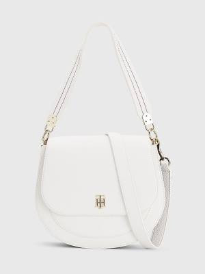 Tommy Hilfiger Pebble Grain Saddle Tassen Dames Wit | TH926UHA