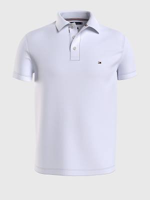 Tommy Hilfiger Plus Bubble Weave Poloshirt Heren Wit | TH402VFZ