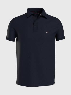 Tommy Hilfiger Plus Bubble Weave Poloshirt Heren Blauw | TH957XYP