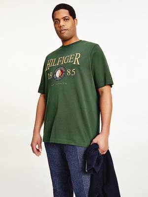 Tommy Hilfiger Plus Icons Relaxed Fit T-shirts Heren Groen | TH734KJS