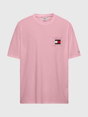 Tommy Hilfiger Plus Organic Katoenen Boxy T-shirts Heren Roze | TH253AZE