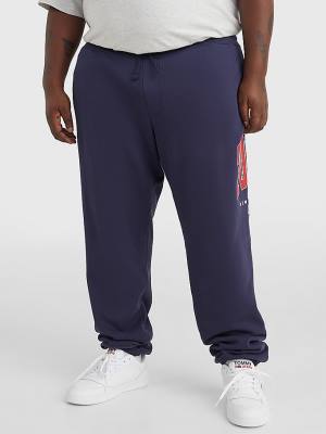 Tommy Hilfiger Plus Organic Katoenen Collegiate Joggers Broek Heren Blauw | TH134QFX