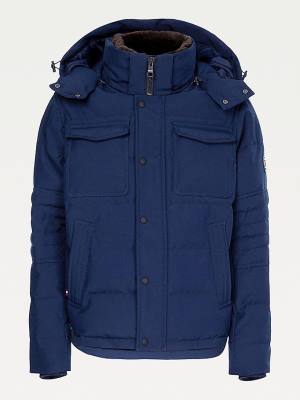 Tommy Hilfiger Plus Rockie Filled Utility Bomber Jassen Heren Blauw | TH302FNJ