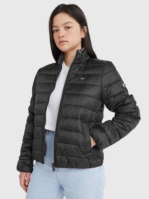 Tommy Hilfiger Quilted Zip-Thru Jassen Dames Zwart | TH581HNS