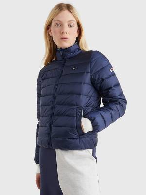 Tommy Hilfiger Quilted Zip-Thru Jassen Dames Blauw | TH647MWF