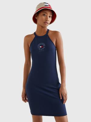 Tommy Hilfiger Racerback Bodycon Jurken Dames Blauw | TH472GAR