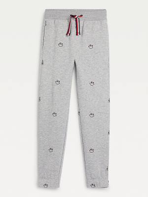 Tommy Hilfiger Recycled Embroidery Joggers Broek Jongens Grijs | TH879TWY