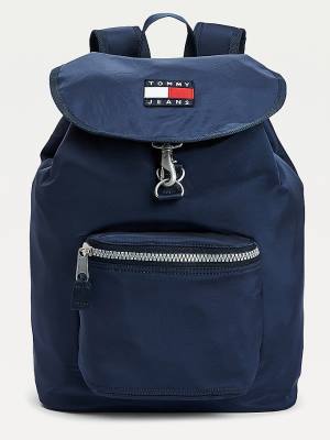 Tommy Hilfiger Recycled Nylon Badge Backpack Tassen Heren Blauw | TH589RSI