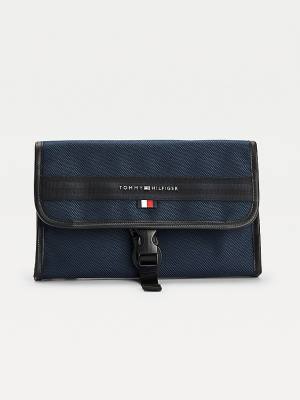 Tommy Hilfiger Recycled Travel Washbag Tassen Heren Blauw | TH609PVS