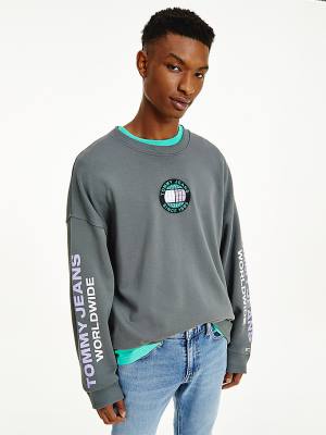 Tommy Hilfiger Recycled Unity Sweatshirts Heren Grijs | TH758VZA