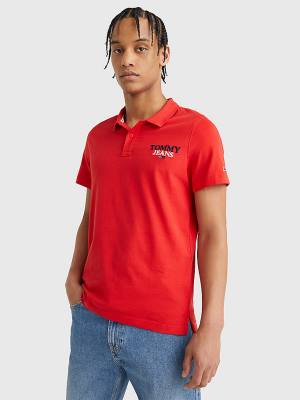 Tommy Hilfiger Regular Fit Jersey Poloshirt Heren Rood | TH143RTS