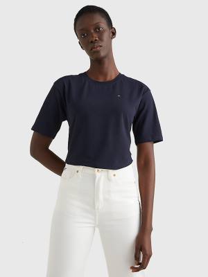 Tommy Hilfiger Relaxed Fit T-shirts Dames Blauw | TH702ZEX