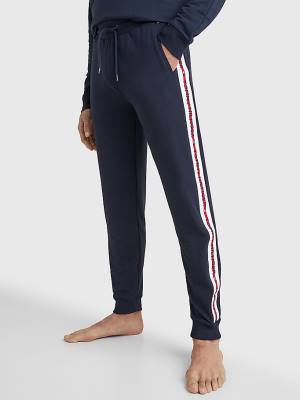 Tommy Hilfiger Repeat Logo Drawstring Joggers Pyjamas Heren Blauw | TH132NPE