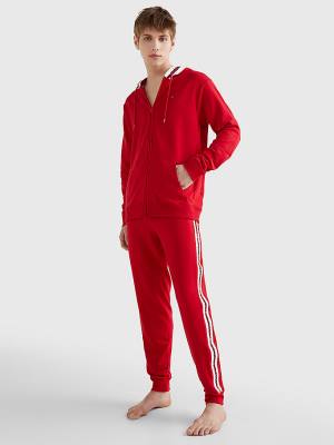 Tommy Hilfiger Repeat Logo Drawstring Joggers Pyjamas Heren Rood | TH327AFT