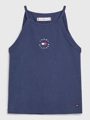 Tommy Hilfiger Rib-Knit Tank Top T-shirts Meisjes Blauw | TH907BCU