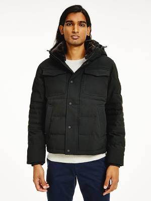 Tommy Hilfiger Rockie Filled Utility Bomber Jassen Heren Zwart | TH608VYE