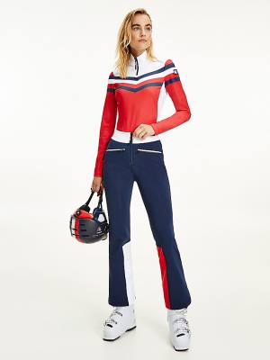 Tommy Hilfiger Rossignol Colour-Blocked Ski Broek Dames Blauw | TH163SNM