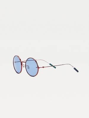 Tommy Hilfiger Round Frame Zonnebril Dames Rood | TH986JVS