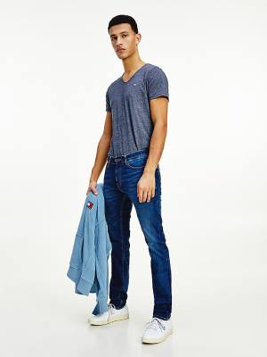 Tommy Hilfiger Scanton Slim Fit Faded Jeans Heren Denim | TH714JPR