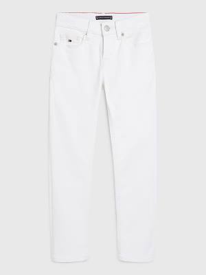 Tommy Hilfiger Scanton Slim White Jeans Jongens Denim | TH457DQC