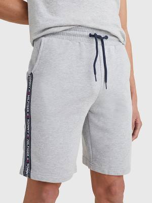 Tommy Hilfiger Side Logo Drawstring Shorts Pyjamas Heren Grijs | TH103ZFJ