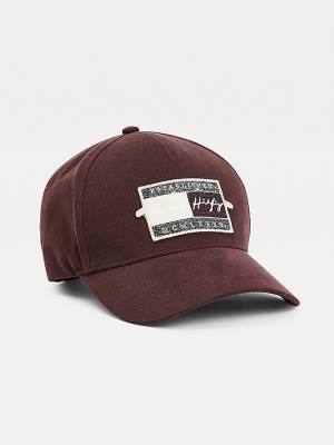 Tommy Hilfiger Signature Badge Cap Hoeden Heren Rood | TH056ZLF