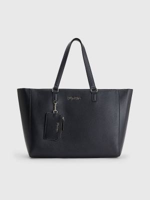 Tommy Hilfiger Signature Logo Tote Tassen Dames Blauw | TH506ZGD