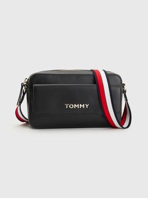 Tommy Hilfiger Signature Riemen Crossover Tassen Dames Zwart | TH467SPE