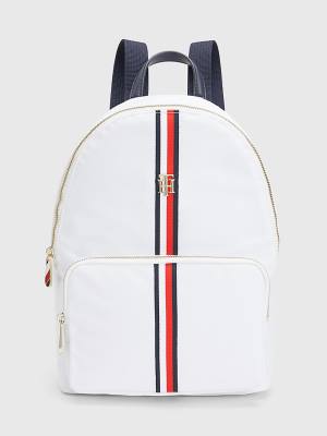 Tommy Hilfiger Signature Tape Backpack Tassen Dames Wit | TH175MAK