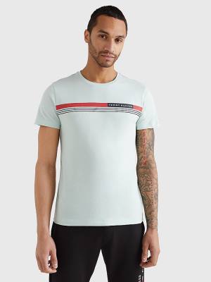 Tommy Hilfiger Signature Tape T-shirts Heren Groen | TH507KFT